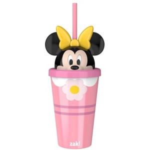 Zak Designs Minnie Mouse 9oz 3D Head Straw Tumbler - 1 of 4