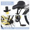 YONWAY Single Speed Bicycles 26"Inch,Beach Cruiser Bike with Steel Frame and Rear Rack, Wide Wheels for Stability, Rear Coaster Brakes - 4 of 4