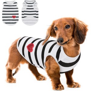 Dog Shirt, Pet Clothes for All Season, Soft Breathable Shirt for Dogs Cats Boy Girl, Breathable Lightweight Pet Tshirt for Frenchie, Dachshund, Yorkie - 1 of 4