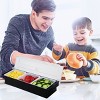 Aoibox Ice Cooled Condiment Serving Container with 3 Compartment Chilled Garnish Tray and Hinged Lid for Fresh Food Display - 3 of 4