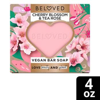 Beloved Floral Cherry Blossom & Tea Rose Vegan Bar Soap - 4oz