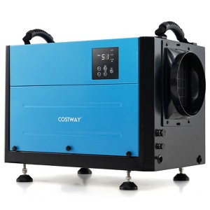 Costway 124/155/192 Pint Crawl Space Dehumidifier Commercial Dehumidifier with 3 Modes & 24H Timer 1300/1,900/2600 Sq. ft Coverage Area Blue/White - 1 of 4