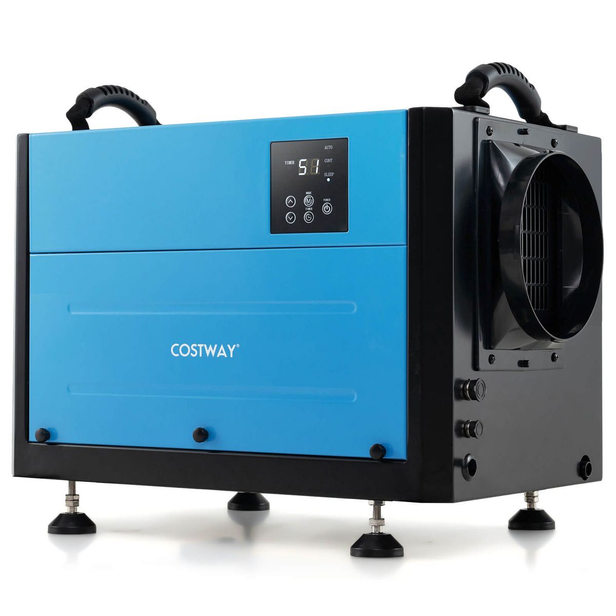Costway 124/155/192 Pint Crawl Space Dehumidifier Commercial Dehumidifier with 3 Modes & 24H Timer 1300/1,900/2600 Sq. ft Coverage Area Blue/White