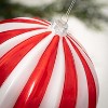 Candy Cane Striped Ornament Multicolor 6"H Glass - 2 of 2