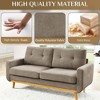 QingMoon Mid-Century Loveseat Sofa, 67.7" 2-Seat Upholstered Couch with Wooden Legs and Tufted Back for Living Room and Office - 2 of 4