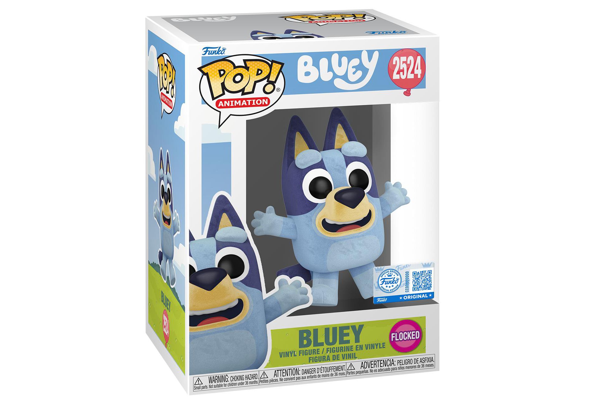 Funko POP! Bluey Jumping Flocked Exclusive Figure #2524!