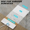 Mop and Bucket Set with Wringer - Long Handle Wall & Floor Cleaning System, Includes Squeeze Mop and Microfiber Pads - 3 of 4