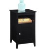 HomeStock Storage Cabinet End Table with Shelf and Magnetic Door, MDF Construction, Transitional Accent Side Table for Living Room Use - 4 of 4