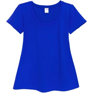 City Threads Women's UPF 50+ Short Sleeve Flowy Swim Rashguard - Made in USA - 1 of 4