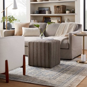 Lynwood Square Upholstered Cube Ottoman - Threshold™ designed with Studio McGee - 1 of 4
