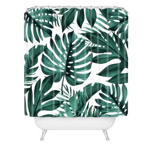 Deny Designs Gale Switzer Jungle Collective Shower Curtain Green : Microfiber, Machine Washable, Non-Slip Backing - 1 of 4