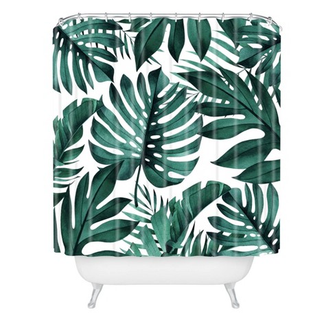 Deny Designs Gale Switzer Jungle Collective Shower Curtain Green : Microfiber, Machine Washable, Non-Slip Backing - image 1 of 4