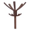 Alba Cafe Wood Coat Stand, Ten Peg/Five Hook, 21.67w x 21.67d x 69.33h, Espresso Brown - 3 of 4