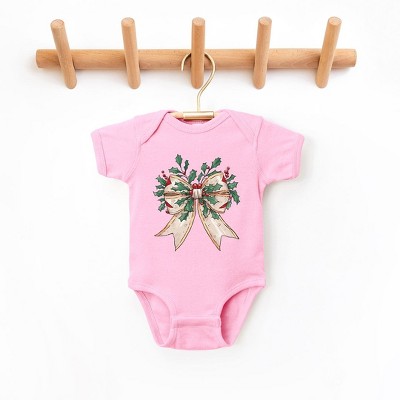 The Juniper Shop Holly Leaves Coquette Baby Bodysuit