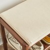 GlasFlength Ottomans and Benches Solid Wood Shoe Storage Bench with Comfort Cushion for Entryway Organization, Brown, 23.62"*11.82"*16.54" - 3 of 4