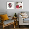 SEVOBAL Wall Art, Paired Botanical Wreath Prints with Wood Frames for Coordinated Living Room and Bedroom Wall Displays, Multicolor, 14"*1"*14" - 2 of 4