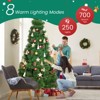 Bestier Snow Flocked Artificial Christmas Tree, Pre-lit Hinged Spruce Xmas Tree with Branch Tips, Incandescent Lights, Sturdy Metal Stand - 3 of 4