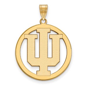 Black Bow Jewelry 14k Yellow Gold Plated Sterling Silver Indiana Hoosiers NCAA Extra Large Pendant - 1 of 3