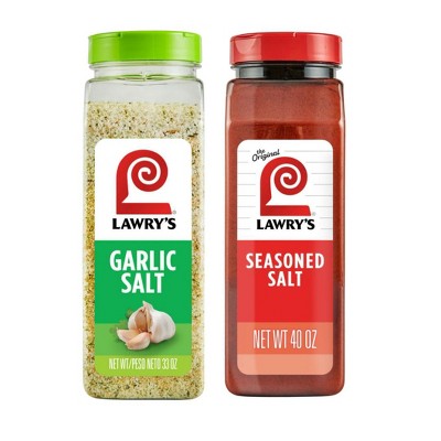 Lawry’s Seasoning Restaurant Variety Pack (Seasoned Salt, 40oz & Garlic Salt with Parsley, 33oz)
