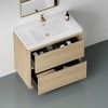 GlasFlength Bathroom Storage Cabinets, Freestanding, Open shelving Bathroom Vanity，Assembly Required, Beige, 35.5"*19.75"*35.5" - 2 of 4