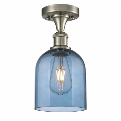 Bella - 1 Light Semi-Flush Mount In Industrial Style-10.75 Inches Tall and 5.5 Inches Wide