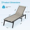 Hyleory Adjustable Aluminum Folding Chaise Lounge - Locking Legs for Secure Relaxation - 4 of 4