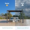 Sonkuki 10×10ft Patio Pergola Aluminum Louvered Frame - 4 of 4