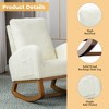 Racxily Rocking Chair, Modern Glider Chair, Recliner Armchair w/ Wood Legs and Side Pocket, Nursery Rocking Accent Chair with High Back - 3 of 4