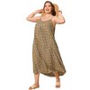 Agnes Orinda Women's Plus Size Summer Beach Bohemian Pattern Sleeveless Strap Maxi Sundresses - 3 of 4