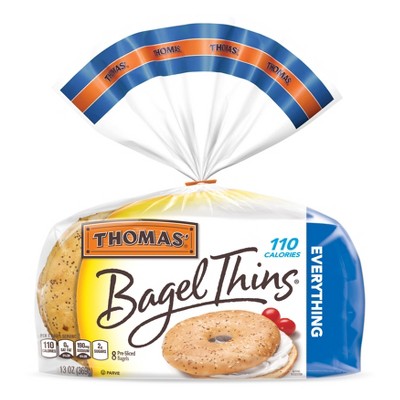 Thomas® Everything Pre-Sliced Bagel Thins - 8ct : Target