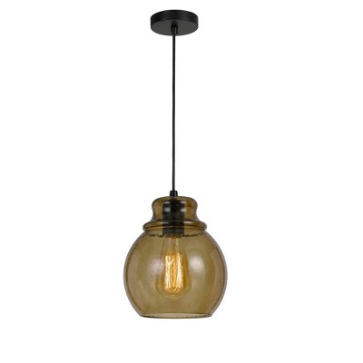 Cal Lighting 60W Aversa RippLED Glass Pendant (Edison Bulb Not included)