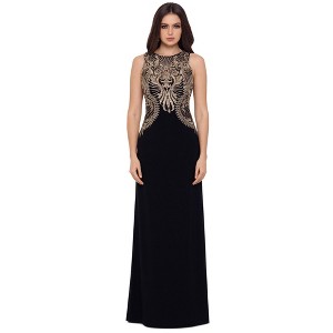 Betsy & Adam Womens Embellished Bodice Gown Dress, Black, 2 - 1 of 1