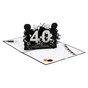 Unique Bargains 3D Handmade Pop-Out Funny Greeting Card Black - 1 of 4