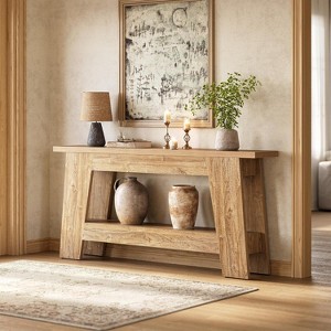 Tribesigns 70.9“Extra Long Console Table, 2-Tier Rectangular Sofa Table for Behind Couch, Farmhouse Entryway Table for Hallway, Living Room - 1 of 4