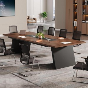 Tribesigns Modern 8ft Conference Table, Meeting Room Table with Cable Management, Large Business Seminar Furniture for Boardroom - 1 of 4