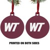 West Texas A&M Primary Logo Aluminum Holiday Christmas Tree Ornament - 2 of 4