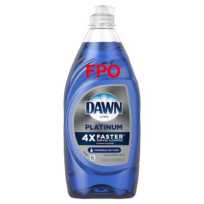 Dawn Platinum Dishwashing Liquid Dish Soap, Refreshing Rain Scent, 18 fl oz
