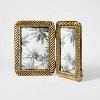 4"x6" Metal Rope Folding Picture Frame Brass - Threshold™ designed with Studio McGee - 3 of 4