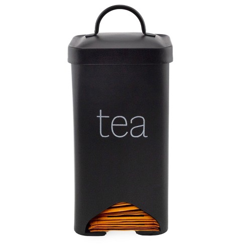 Tea Mug with Tea Bag Holder - Black