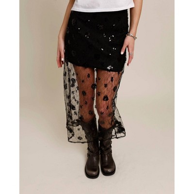 Women's Show Off Lace Midi Skirt - Mimosa