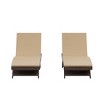 WestinTrends All Weather Wicker Outdoor Patio Chaise Lounge with Cushion (Set of 2) - 3 of 3