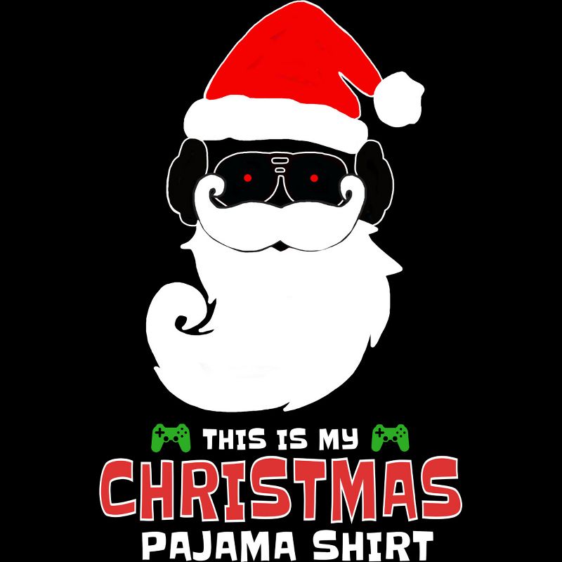 Men's Design By Humans This Is My Christmas Pajama Shirt Gamer Video Game Santa By TELO213 Tank Top, 2 of 5