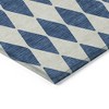Navy Blue And Ivory Geometric Washable Indoor Outdoor Area Rug - 4 of 4