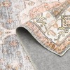 Area Rug-Washable Vintage Boho Rugs Non Slip-Distressed Printed Low Pile Indoor Carpet,Brown - 4 of 4