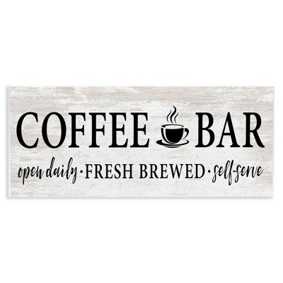Stupell Industries Coffee Bar Cafe Rustic Sign, 17" x 7"