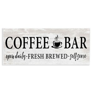 Stupell Industries Coffee Bar Cafe Rustic Sign, 17" x 7" - 1 of 4