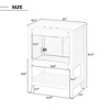 Gulches Modern Sleek Bathroom Vanity with Ceramic Sink, Solid Wood Frame, White, 24" - 3 of 4