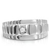Slickblue Men's Classic Stainless Steel CZ Ring – Smooth Finish, Lightweight, Everyday Wear, size 7-13 - 3 of 4