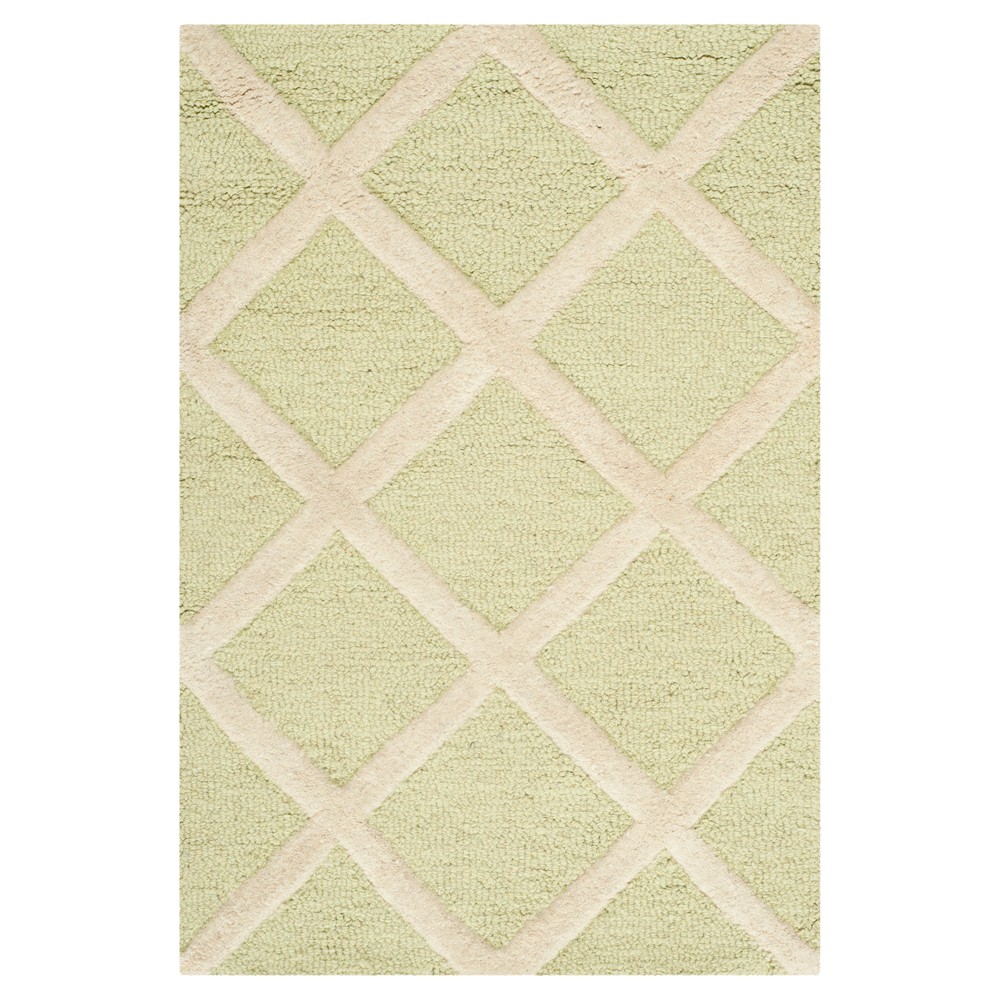 2'x3' Geometric Accent Rug Light Green/Ivory - Safavieh