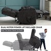 Chenille Power Lift Recliner Chair with Dual Motor & Heat Massage, Heavy Duty Electric Reclining Armchair for Elderly Support-Cuddlewood - 3 of 4